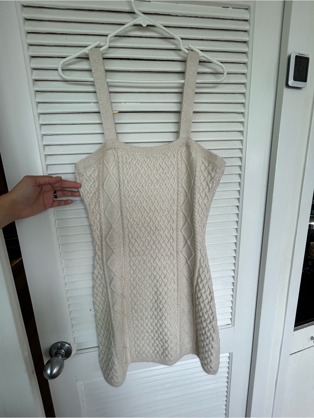 H&M Cream Cable Knit Tank Dress